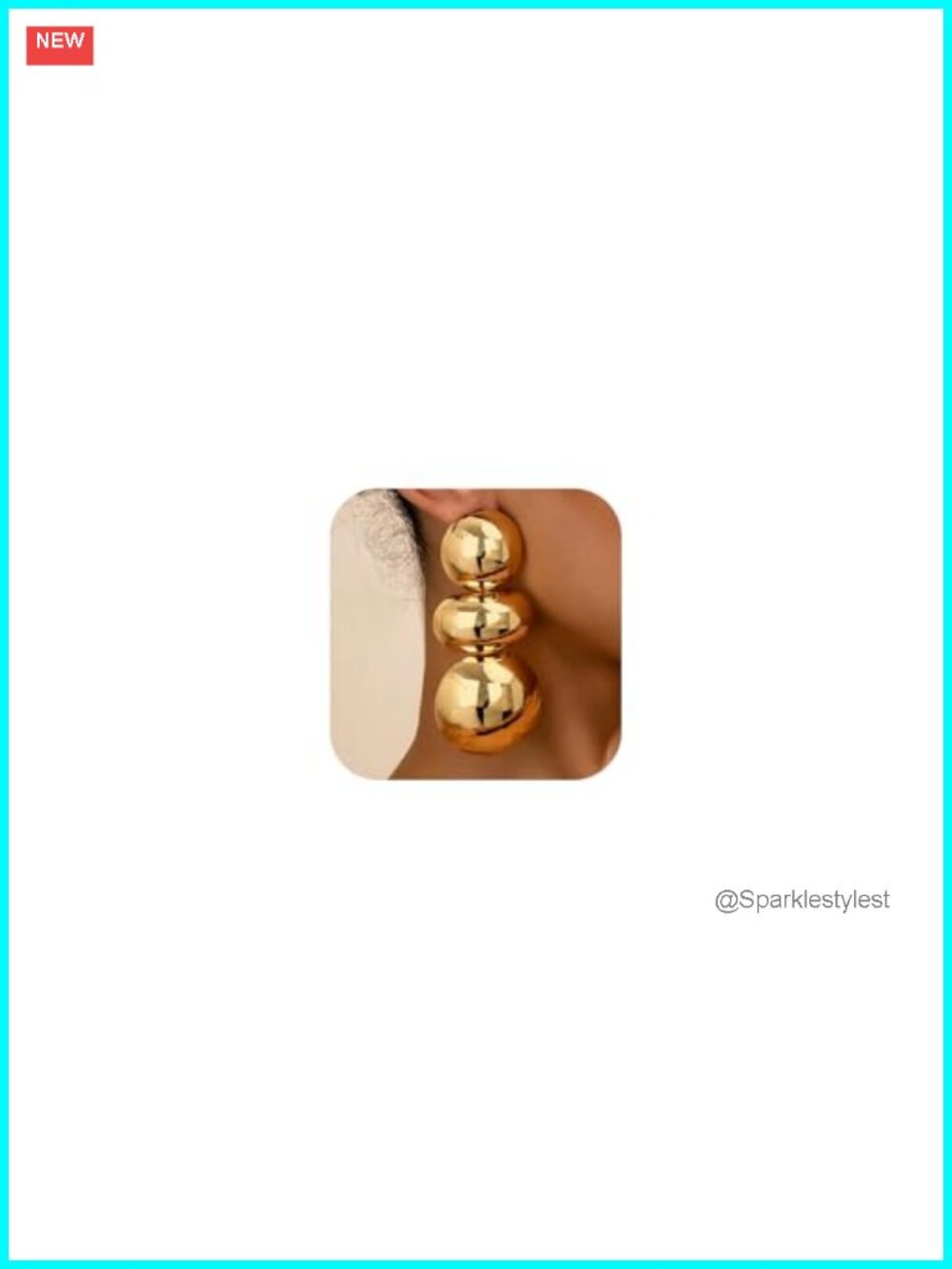Oversized Gold Plated Ball Drop Dangle Statement Earrings French Wire